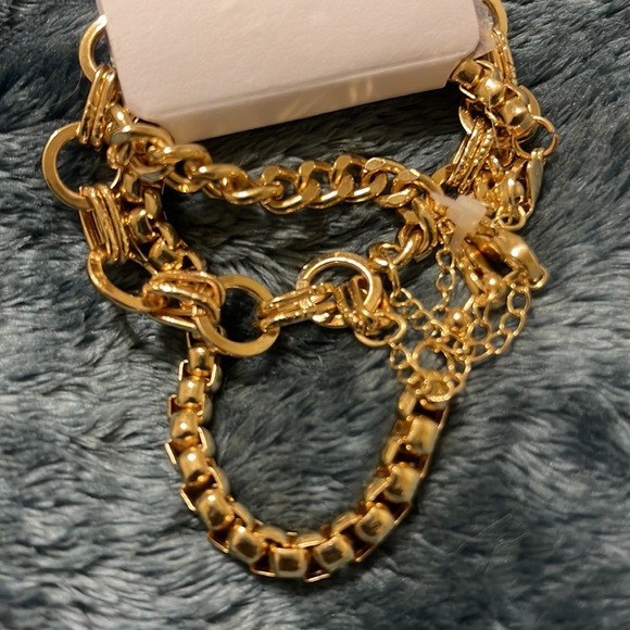 ASOS set of 3 gold bracelets. NWT - Picture 2 of 4